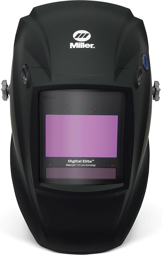 Miller 288924 Digital Elite Welding Helmet with ClearLight 2.0 Lens with External Grind, Black