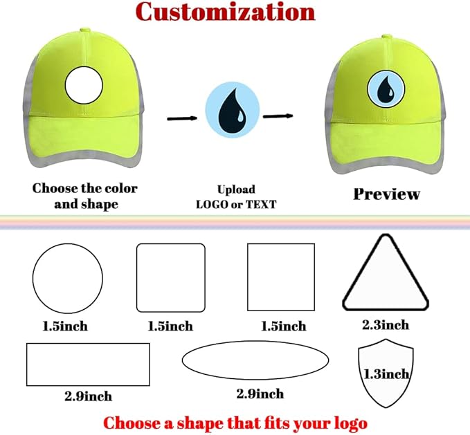 Customizable Safety Bump Cap Baseball Cap Style Hard Hats for Men&Women Lightweight Safety Hat with Reflective Stripes,Round