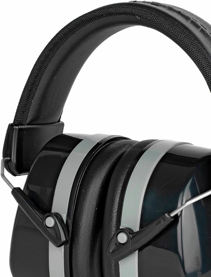 WALKER'S Premium Passive Folding Lightweight 32dB NRR Noise-Blocking Hunting Gun Range Shooting Hearing Protection Muff w/ Padded Headband & PVC Earpads