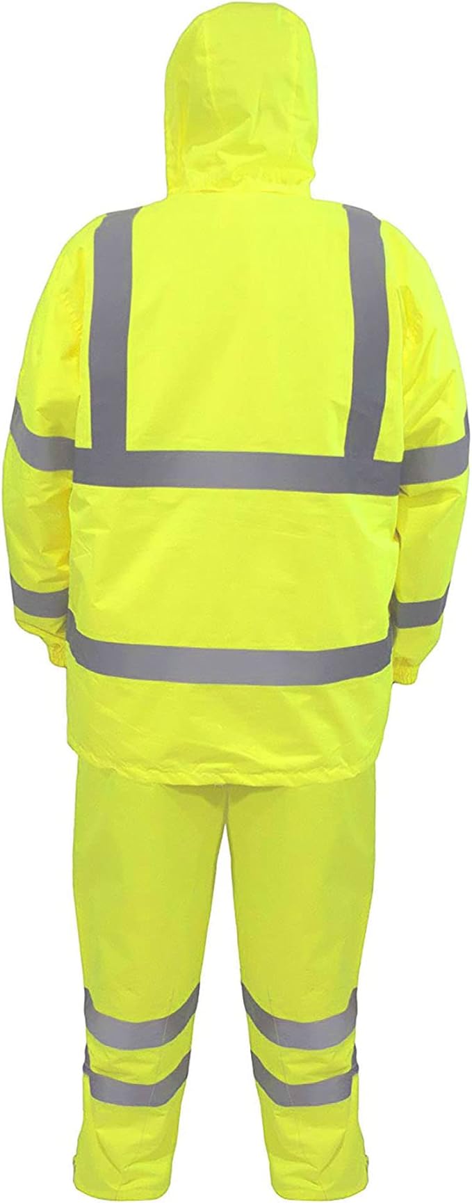 JORESTECH Safety Rain Set/Jacket Reflective High Visibility Yellow Black JK-03 / Pants Lime ANSI 150D Heavy Duty PANTS-03