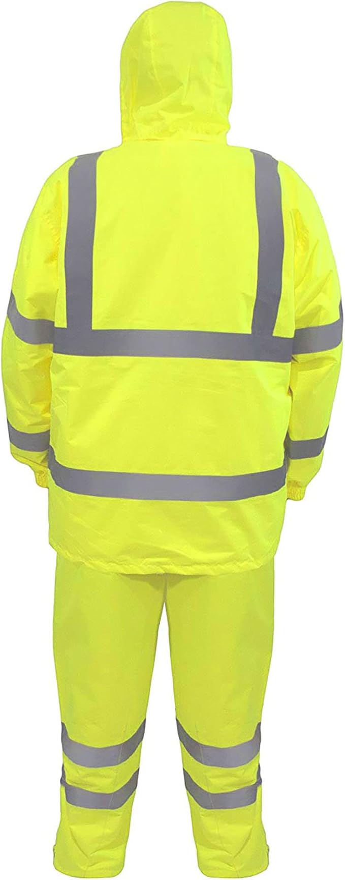 JORESTECH Safety Rain Set/Jacket Reflective High Visibility Yellow Black JK-03 / Pants Lime ANSI 150D Heavy Duty PANTS-03