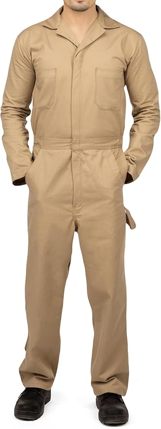 NY Threads Men’s Twill Long Sleeve Coverall Utility Work Wear