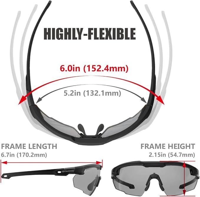 Shooting Safety Glasses for Men Airsoft Hunting Riding Anti-Fog Military Grade Ballistic Tactical Eye Pro Range