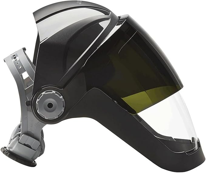 Jackson Safety QUAD 500 Face Shield - Anti-Fog Window with Chin Guard - ANSI Z87.1 & OSHA - (Multiple Styles & Headgears)