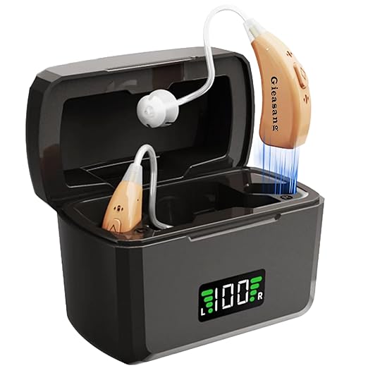 Hearing Aids for Seniors' Hearing Loss Latest 16-Channel Digital OTC Rechargeable Hearing Aid with Intelligent Noise Cancellation,Volume Control,Long-Lasting Battery, Medical-Grade Materials1