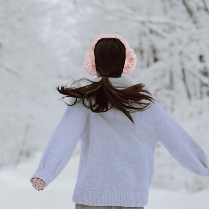 1 Pcs Headband Winter, Ear Muffs for Women & Men, Foldable Fluffy Earmuffs with Headband, Headband Winter