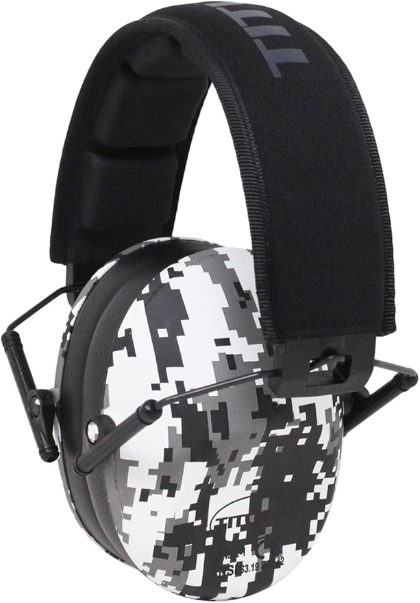 TITUS 2-Series Premium Low Profile Earmuffs, ANSI Rated, High NRR Noise Reduction, Durable Sport Band, Hearing Protection PPE