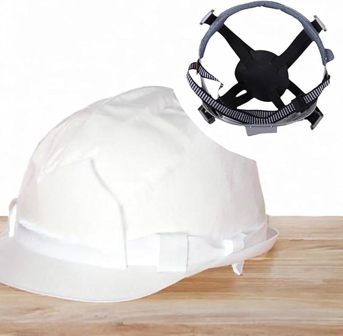 4 Point Attachment Hard Hat Replacement Ratchet Suspension Construction Hard Hat Liner Adjustable Universal Accessories Bump Cap Insert, Replaceable Helmet Accessory, Push Adjustment