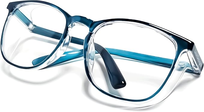 Safety Glasses Anti-Fog Goggles Z87.1 Blue Light Blocking Anti-Dust UV Protection Glasses For Men Women (Blue001)