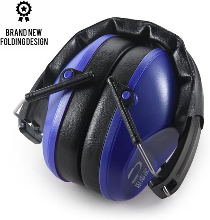 Pro For Sho 34dB NRR Hearing Protection Ear Muffs - Highest NRR in Compact Design, Ear Protection for Shooting, Mowing, Work