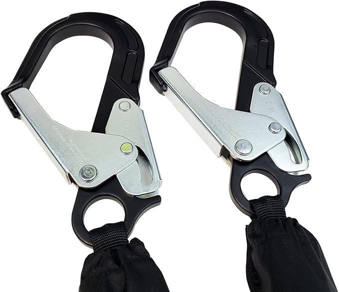 Frontline RPA062RA 6' Aramid Web Twin Leg SRL with Aluminum Rebar Hook Ends | 310 lbs Capacity | Lightweight & Durable | Aramid Fiber Webbing | ANSI & OSHA Compliant | ISO Lab Tested (3 Pack)