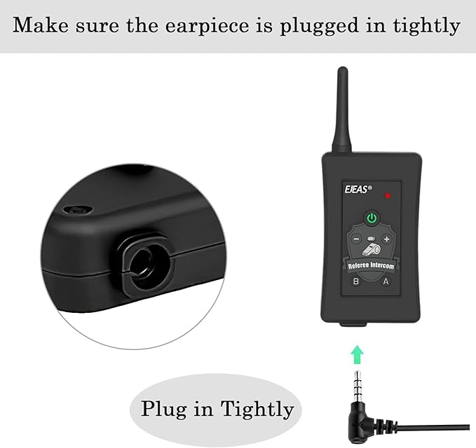 Referee Communication System, Professional FBIM Referee Headsets with Earphone for Soccer Volleyball Ofiicial Football Handball (3 Pack)