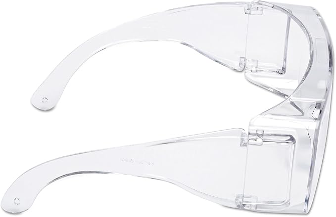 3M TGV0120 Tour Guard V Safety Glasses, One Size Fits Most, Clear Frame/Lens, 20/Box