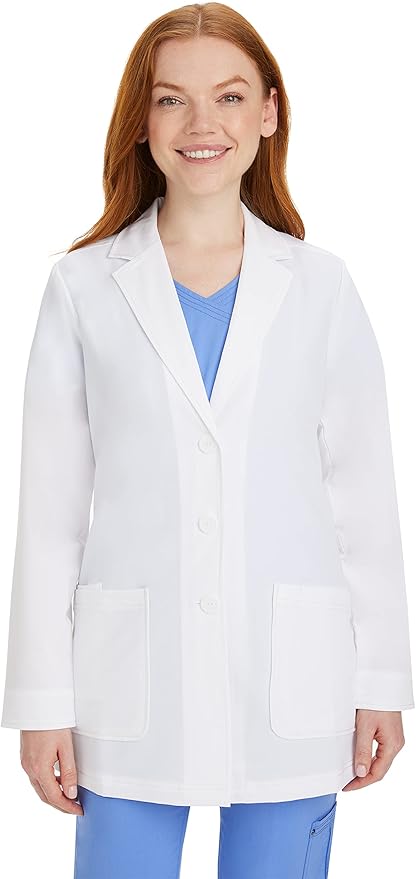 Healing Hands Lab Coat Women 3 Pocket Full Sleeve Mid-Length 5053 Faith The White Coat Minimalist Collection