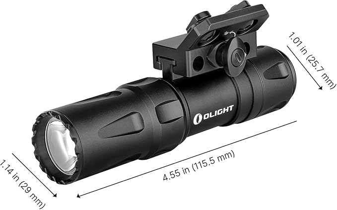 OLIGHT Odin Mini 1250 Lumens Ultra Compact Rechargeable Mlok-Mount Weaponlight, Removable Slide Rail Mount and Remote Switch, 240 Meters Beam Distance, Mlok Included
