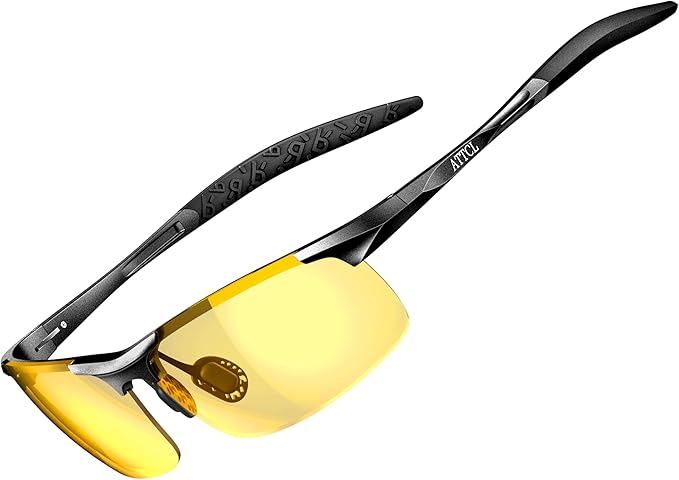 ATTCL Men's Fashion Driving Polarized Sunglasses for Men - Al-Mg metal Ultralight Frame