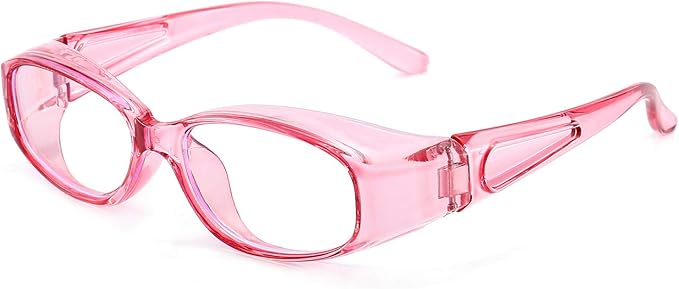 Dollger Safety Glasses Anti Fog Blue Light Blocking Glasses UV400 Protection Eyeglasses Anti Pollen Saftey Goggles (Pink)