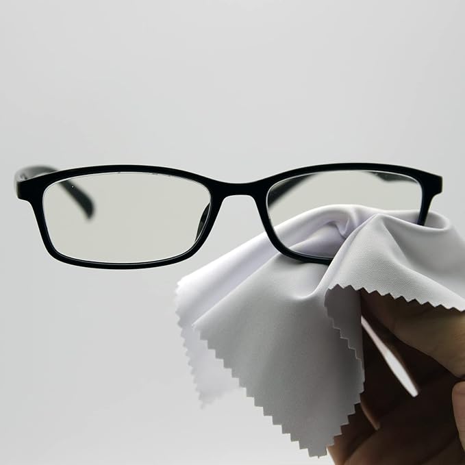 AAwipes Eyeglasses Cleaning Cloth Glasses Cloths Bulk (5.5"x5.5", White, 100 pcs, No Logo) for Eyeglasses, Lenses, Phones, Screens, Camera, Silverware, Delicate Surfaces (V1505)