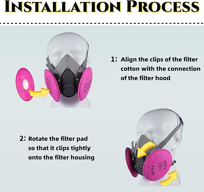 36PCS (18Pairs) 2091 Particulate Filter, Installed on Filter, Compatible with 6000 6200 6800 7000 FF-4 Installed on 2091 Filter Retainer