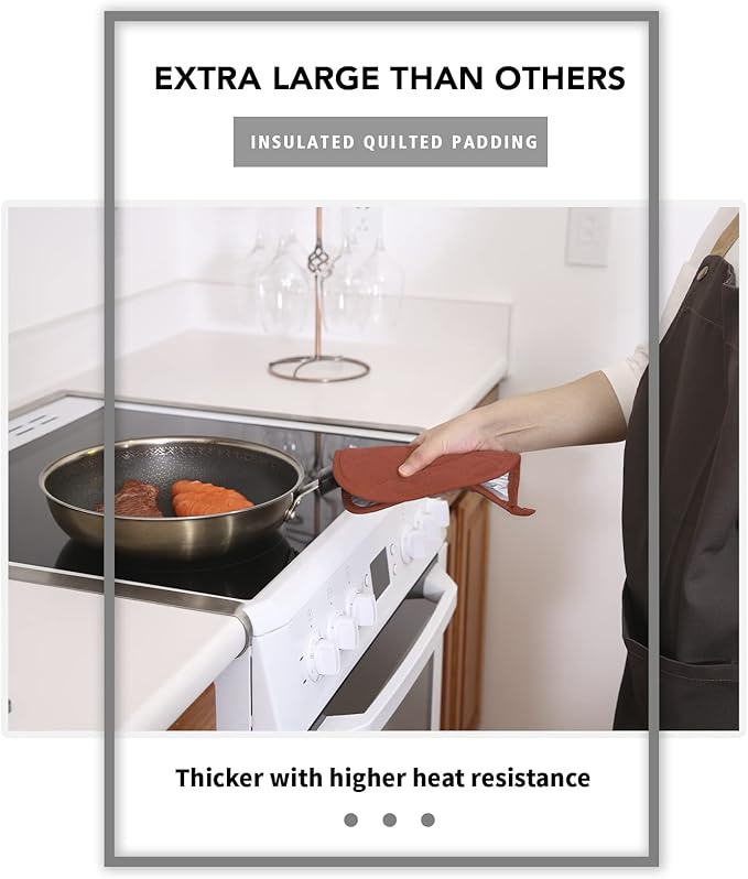 Joyhalo 4 Pack Pot Holders for Kitchen,Cotton Oven Holder with Great Heat Resistance,Non Slip Hot Pads for Kitchen Clearance,Spice