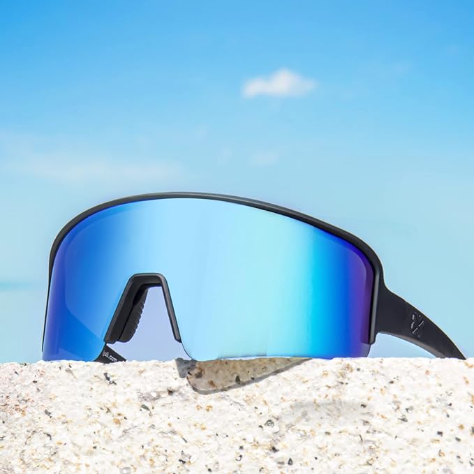 MAXJULI Polarized Sunglasses for Men Women, Windproof Outdoor Sports Cycling Running UV400 Protection Sun Glasses 8121