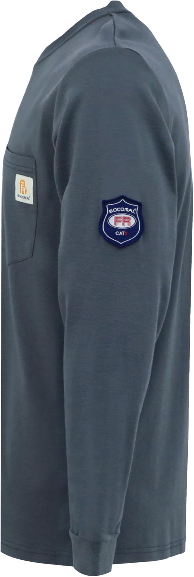 BOCOMAL FR Shirts Lightweight Classic Crew Long Sleeve Fire Resistant Shirt CAT2