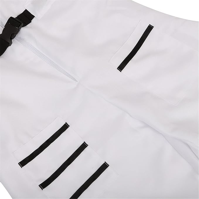 Women's Astronaut Spaceman Costume Adult Coverall Air Force Flight Jumpsuit Halloween Dress Up Party