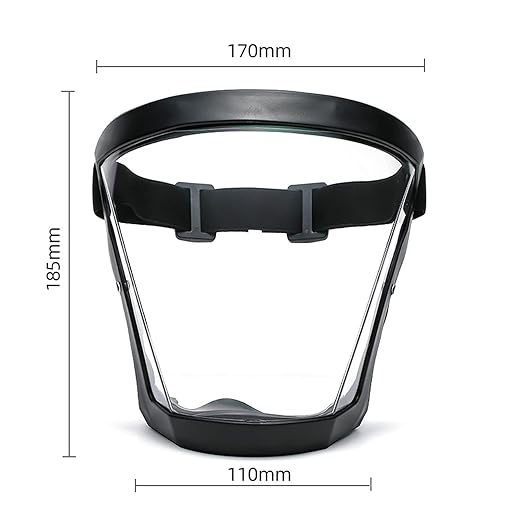 Anti-Fog Full Face Active shields Protection Visible Expression Transparent Breathable Comfortable Adults Reusable (Blue, 1PCS), JZY-0010