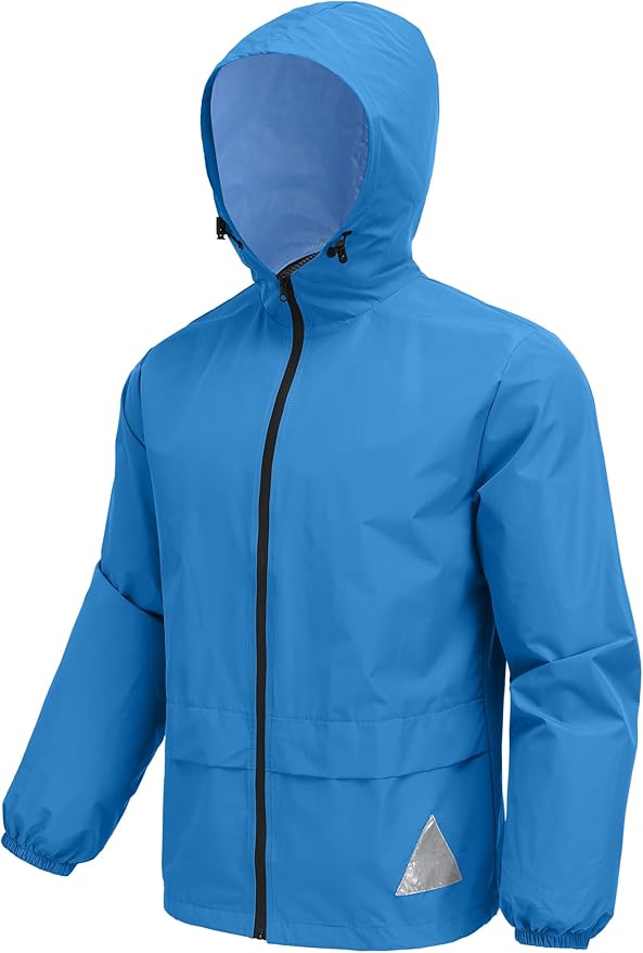 COOFANDY Men's Rain Suit 2 Piece Waterproof Breathable Rain Gear Lightweight Rain Jacket Pants Rainwear Suit
