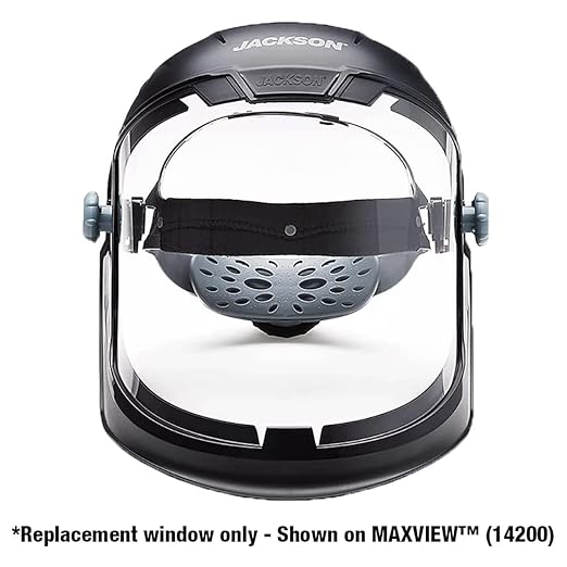 Jackson Safety Replacement Window for MAXVIEW Premium Face Shield Mask - ANSI Z87.1 - Uncoated - Clear Tint