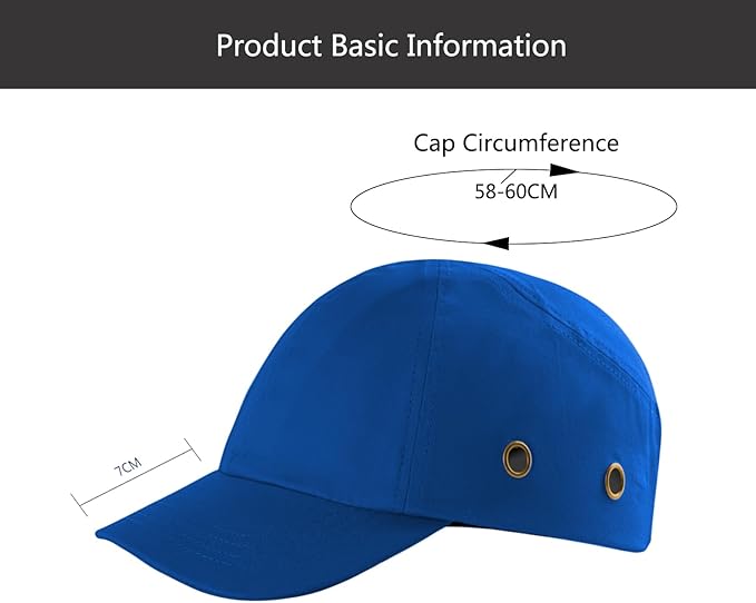 Lightweight Hard Hat Safety Bump Cap Safety Hard Hat Head Protection Cap Breathable Baseball Hat Style Comfortable Head Protection Hat for Work