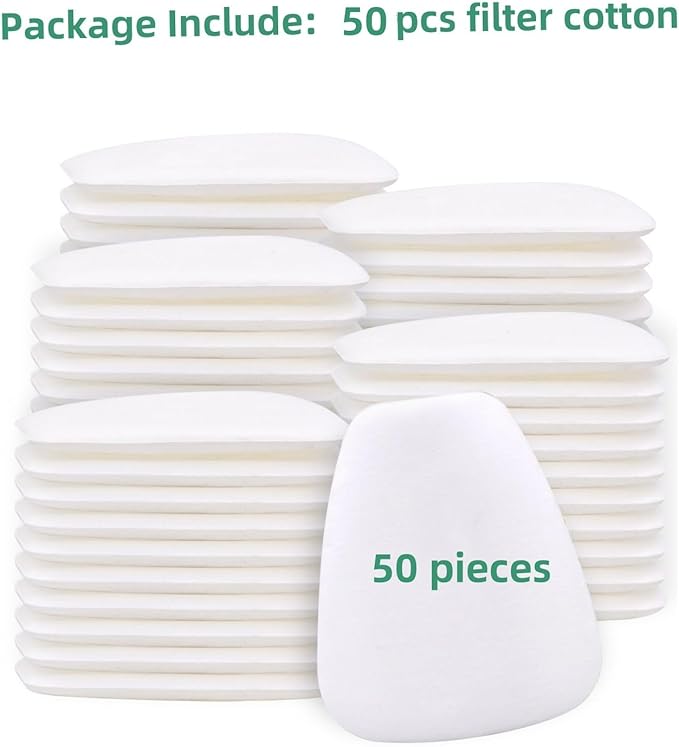 50PCS 5N11 Respirator Filter Cotton, BEAUKAU 5N11 Filter for Respirator 6200, 6800, 7502, 6502 Respirator
