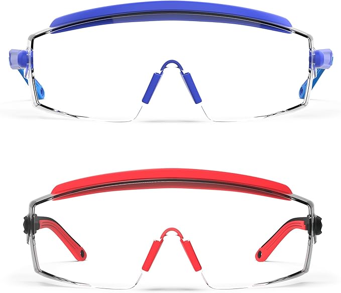 Anti Fog Safety Glasses Safety Goggles Over Glasses Protective Glasses with Anti Scratch Lenses Adjustable