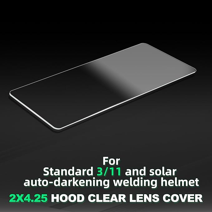 clear welding lens 2x4.25 - Premium 0.04" Thick lens -20 Pcs, for Standard Helmets 2x4 clear welding lens Replacement