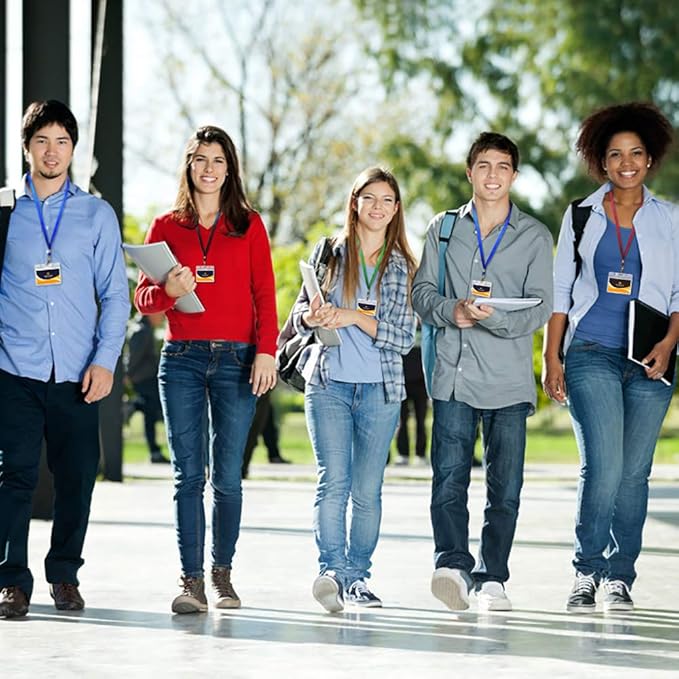 Ollain Badge Lanyards Neck Bulk Cruise Lanyards Lanyard with Clip for ID Card Name Tags Badge Holders (Red, 50 Pack)