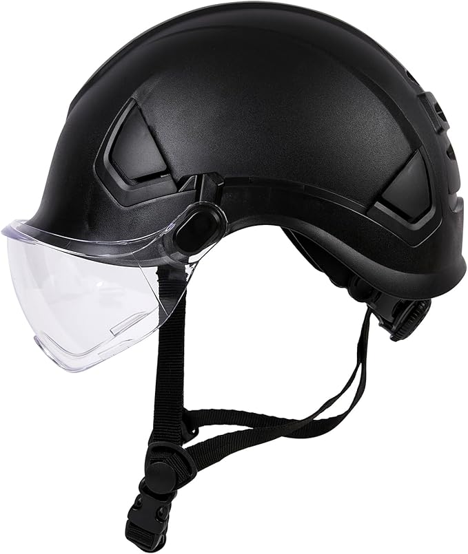 SRSAFETY Full Brim Hard Hat Carbon Fiber Design 6 Point Adjustable Ratchet Suspension OSHA Approved ABS Work Helmet for Men&Women ANSI Z89.1 Type I Class C