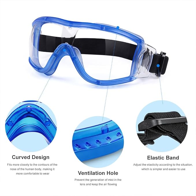 Kids Safety Goggles, Toddler Safety Glasses With UV Anti-Fog,Clear Lens Glasses Cleaning Cloth Included