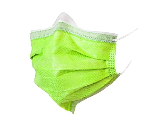 BeeSure Vibe Face Masks, Dazzling Green (Pack of 50)