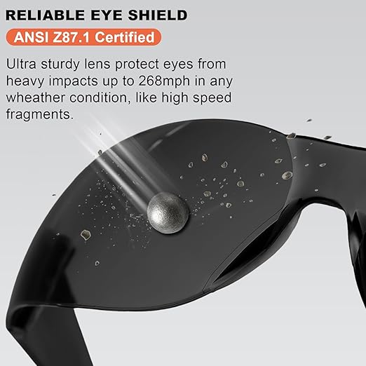 ANSI Z87.1 Tinted Safety Glasses Bulk 80 pack, Safety Sunglasses for men and women, Scratch & Impact Resistant UV protection sunglasses for Construction, Outdoor Sports & Work