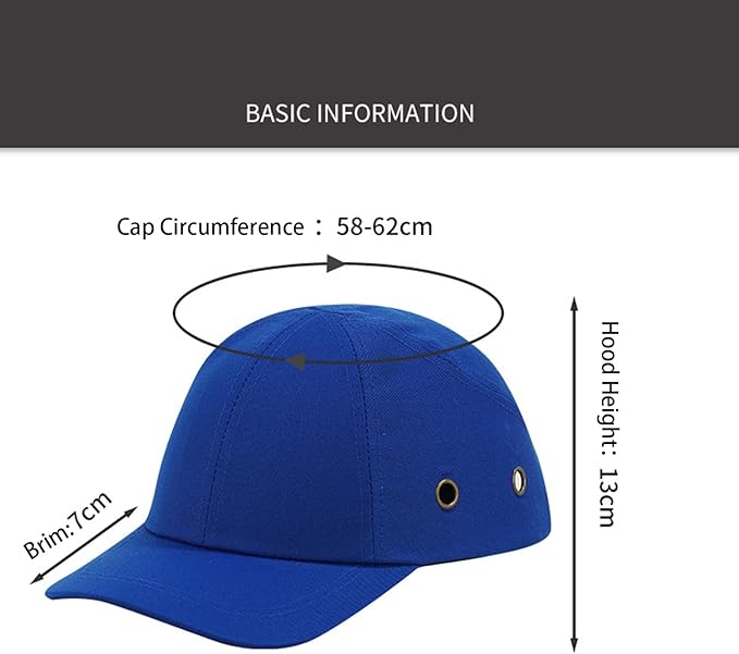 Safety Bump Cap Baseball Hat Style Lightweight Head Protection Cap Breathable Hard Hat for Men Women