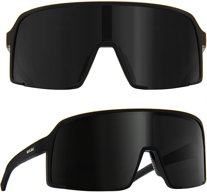 MAXJULI Polarized Sunglasses for Men Women, Windproof Outdoor Sports Cycling Running UV400 Protection Sun Glasses 8121