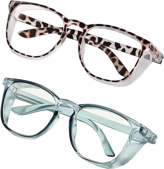 LASMEX Stylish Safety Glasses Goggles for Women Girls Anti-fog Glasses Protective Eyewear Clear Glasses