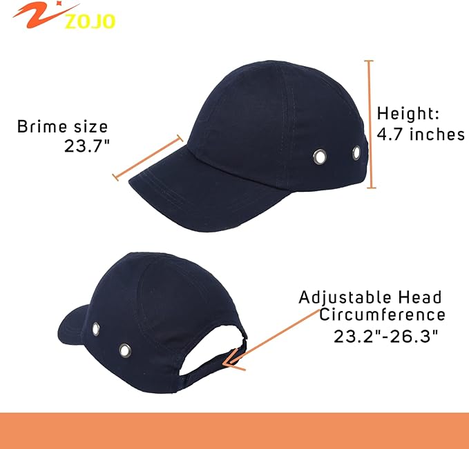 Zojo Baseball Bump Cap Hard Hat Helmet,5PCS Reflective Breathable Lightweight Safety Cap for Men and Women