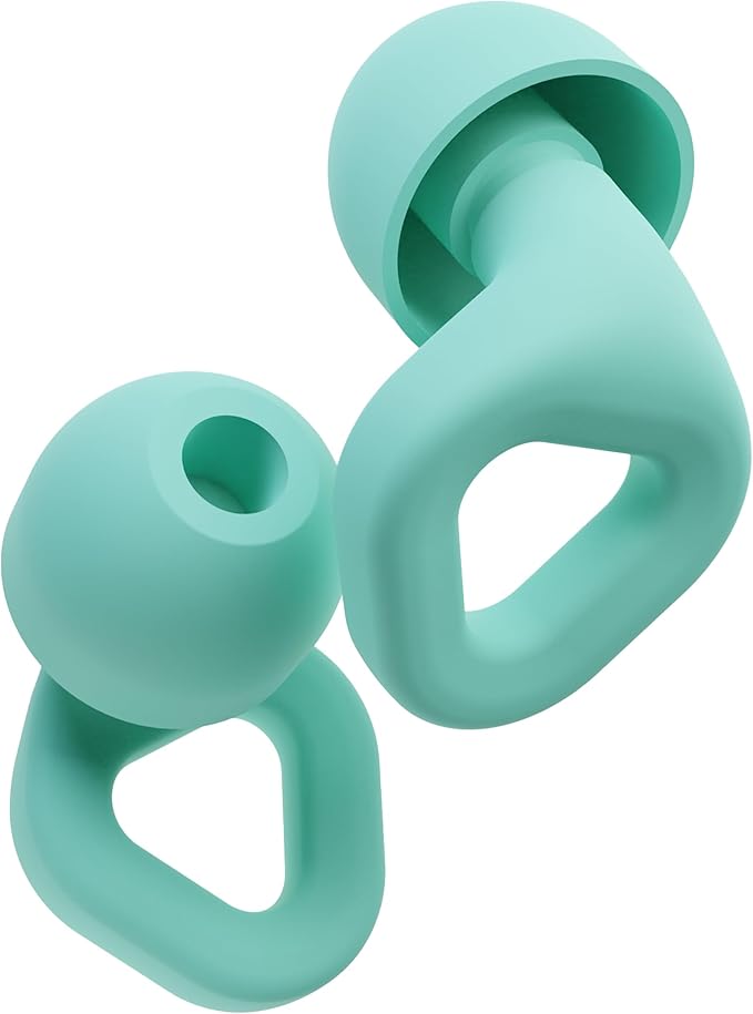 Zenz Unwind Ear Plugs for Sleeping Noise Reduction - Comfy Reusable Soft Silicone Earplugs for Focus, Study, Work - 8 Pair Eartips in XS/S/M/L - 27dB Hearing Protection with Storage Case - Mossy Mint