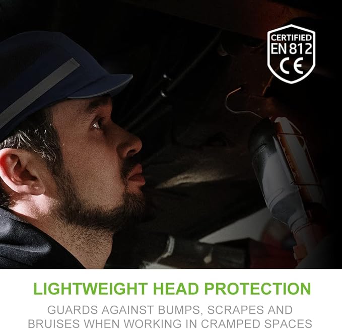 Bump Cap for Safety Baseball Cap Style Hard Hats for Adult Men Women Breathable Lightweight Safety Hat for Head Protection with Reflective Stripes