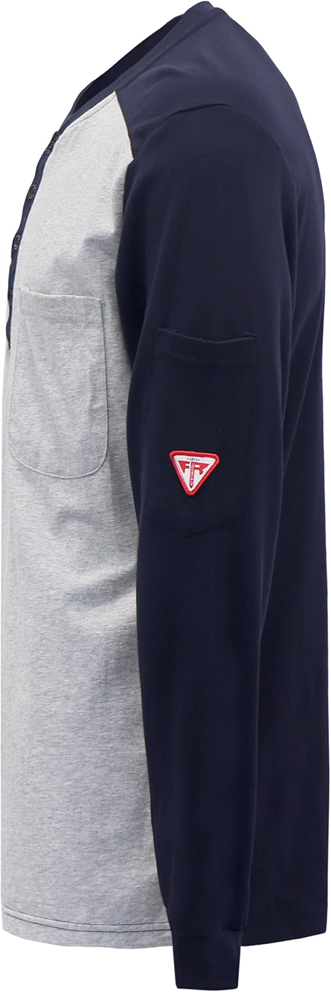 TICOMELA FR T Shirt Flame Resistant Shirt 5.5oz 100% Cotton Light Weight Workwear Men's Long Sleeve Henley Shirts