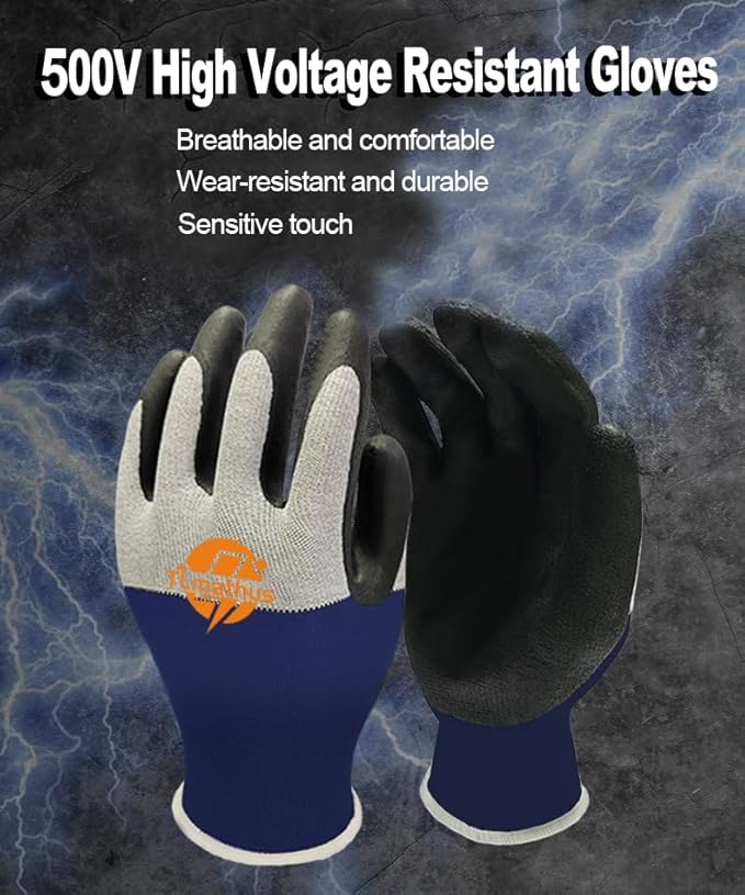 Insulated Electrician Gloves 500V High Voltage Resistant Safety Work Gloves
