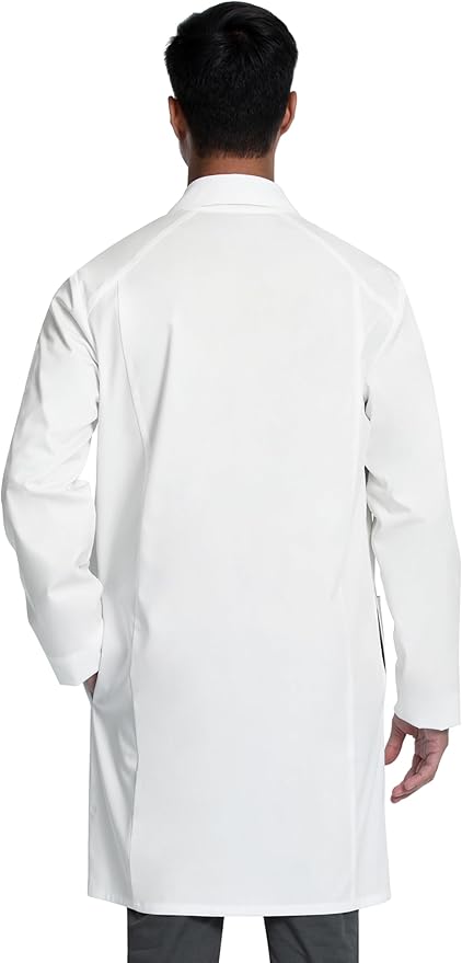 Cherokee White Lab Coat for Men or Women with 3 Pockets and Center back length 38" CK460