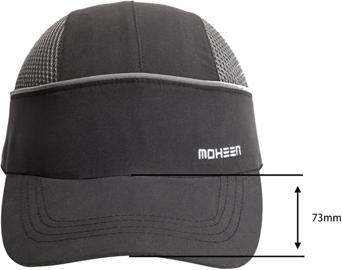 MOHEEN Safety Bump Cap, Baseball Hat Style with Reflective Stripes Lightweight and Breathable Hard Hat Head Protection Cap