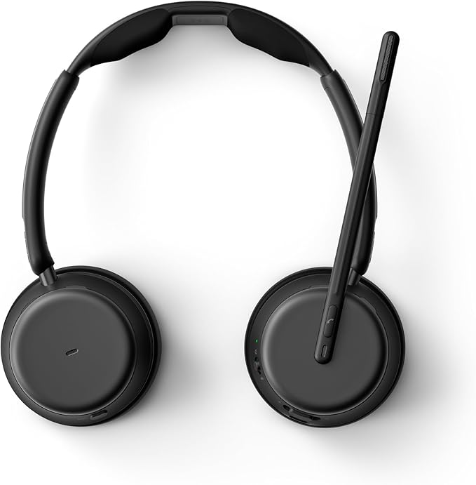 EPOS Impact 1061 ANC High-Performance Bluetooth Headset for PC - Double-Sided, Advanced Noise Cancellation, AI, Super Wideband Audio, Intuitive Controls, for Professionals in Loud Workspaces